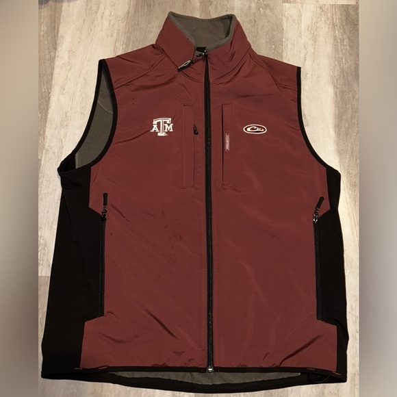 Drake Texas A&M Waterfowl soft-shell Vest — Men’s Large, Color Maroon - Picture 1 of 4